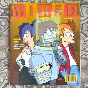 WIRED Magazine Futurama February 1999 Matt Groening Mutants, Dude! February 3000
